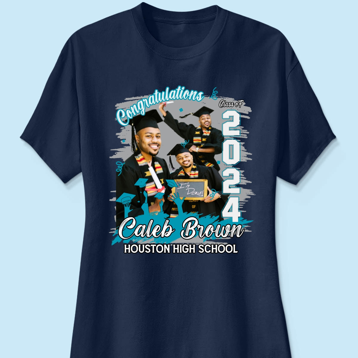 Congratulations Grad 2024 Photo Inserted Graduation Gift Personalized Shirt