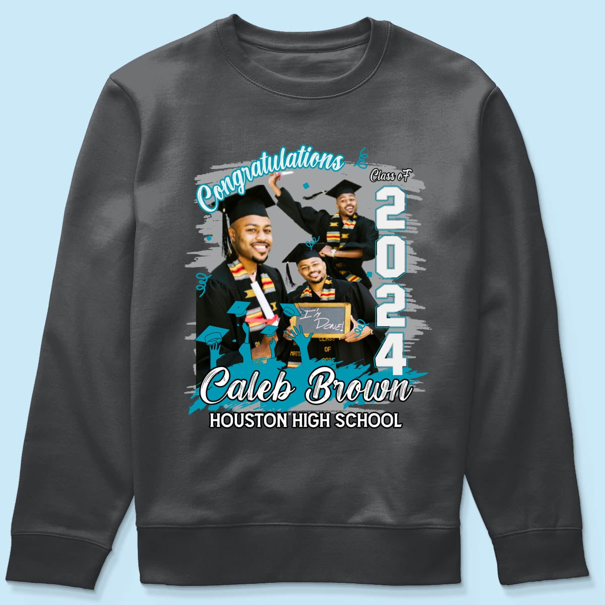 Congratulations Grad 2024 Photo Inserted Graduation Gift Personalized Shirt
