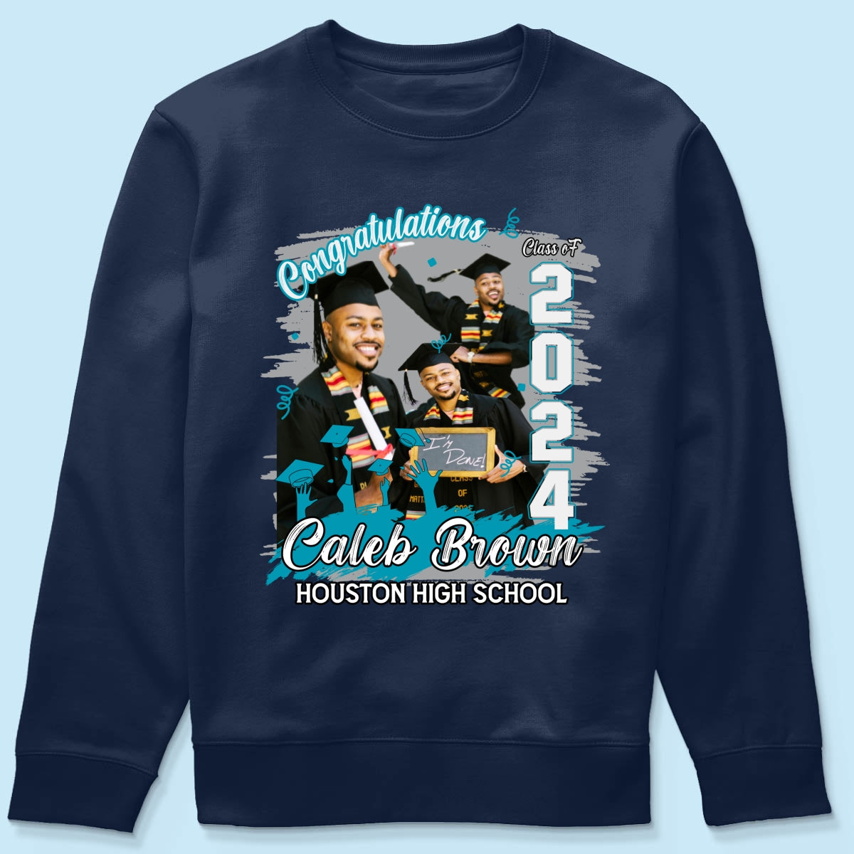 Congratulations Grad 2024 Photo Inserted Graduation Gift Personalized Shirt