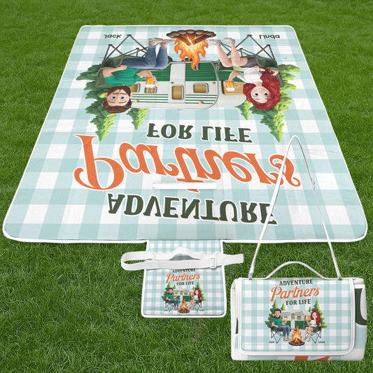 Adventure Partners For Life - Personalized Picnic Blanket