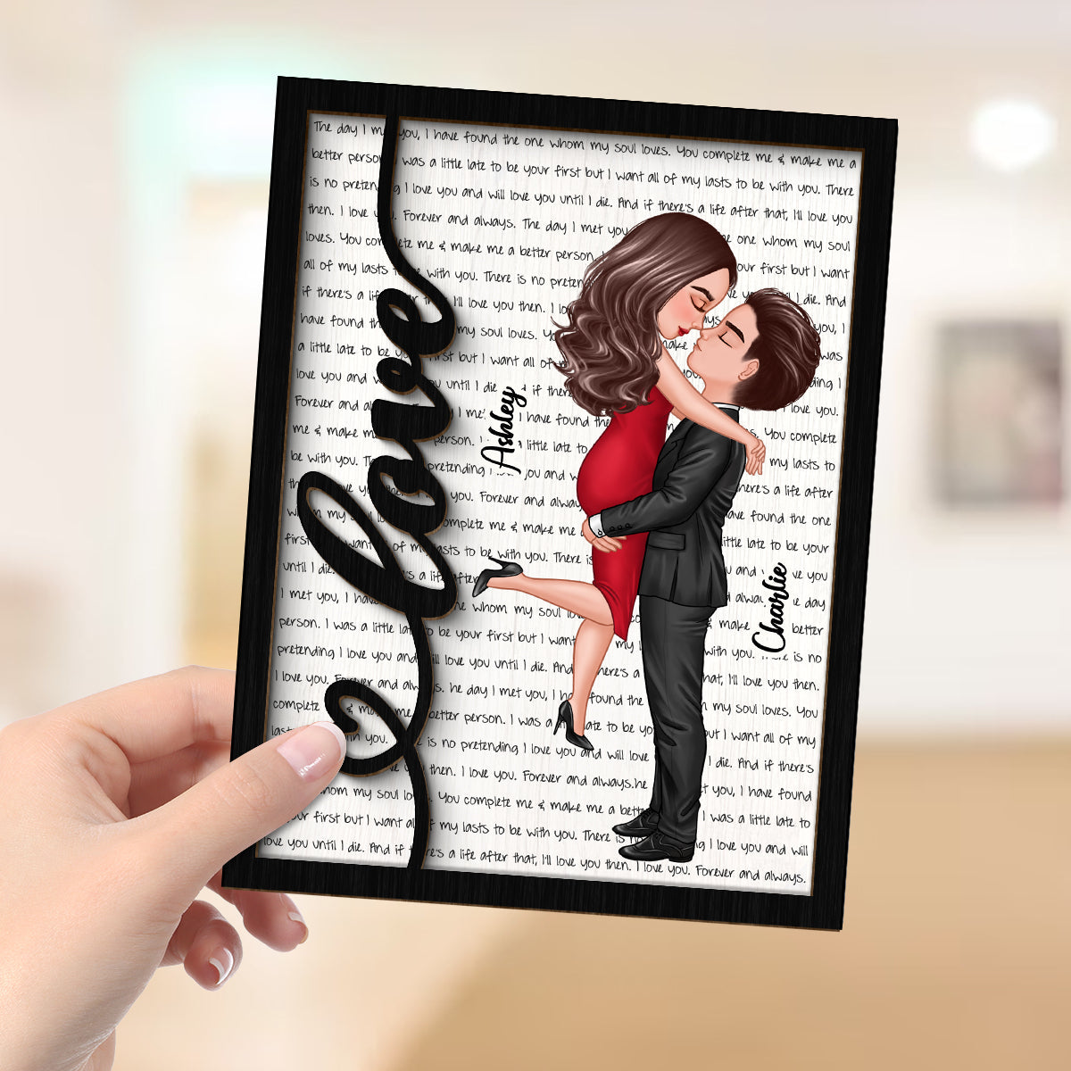 Couple Love Be Mine Gift For Him For Her Personalized 2-layer Wooden Plaque