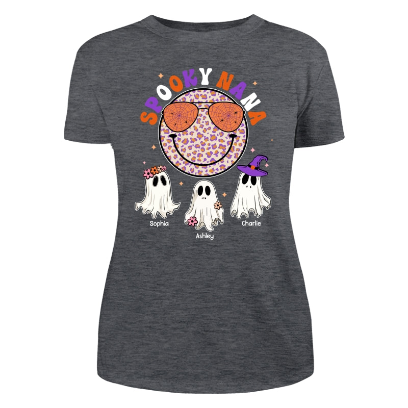 Halloween Spooky Grandma Mom Smiley Face Personalized Shirt