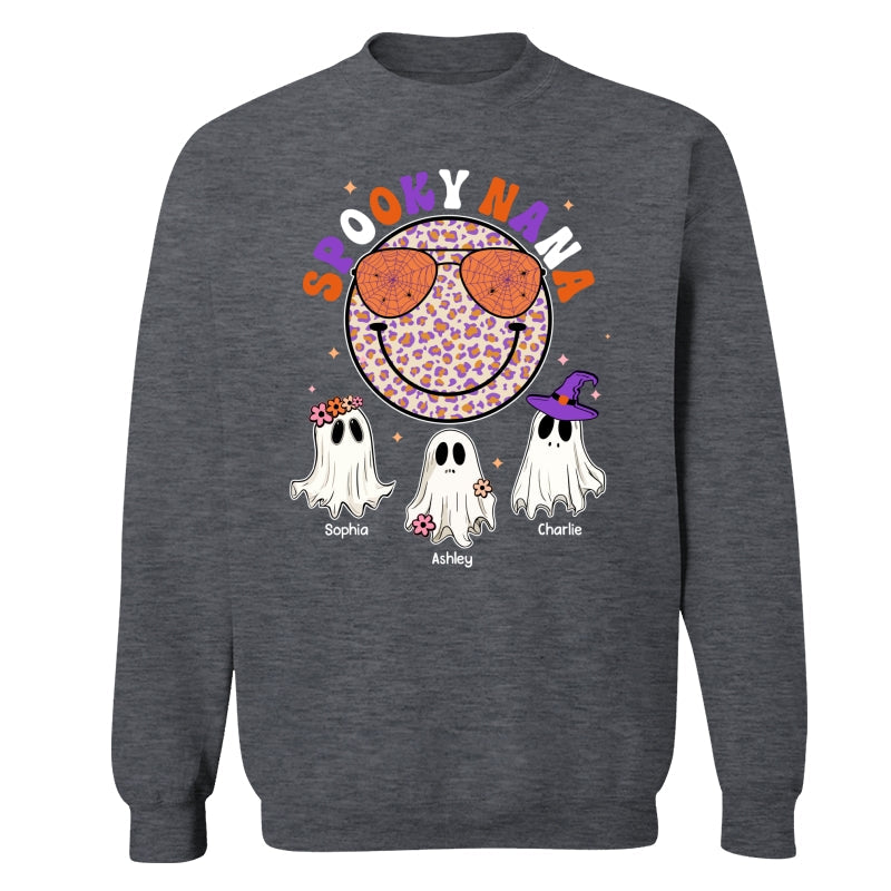 Halloween Spooky Grandma Mom Smiley Face Personalized Shirt