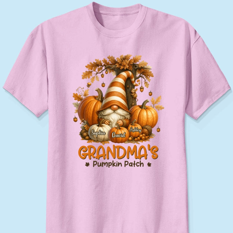 Gnome Grandma's Pumpkin Patch Personalized Fall Sweatshirt, Cozy Fall Sweatshirt for Grandma