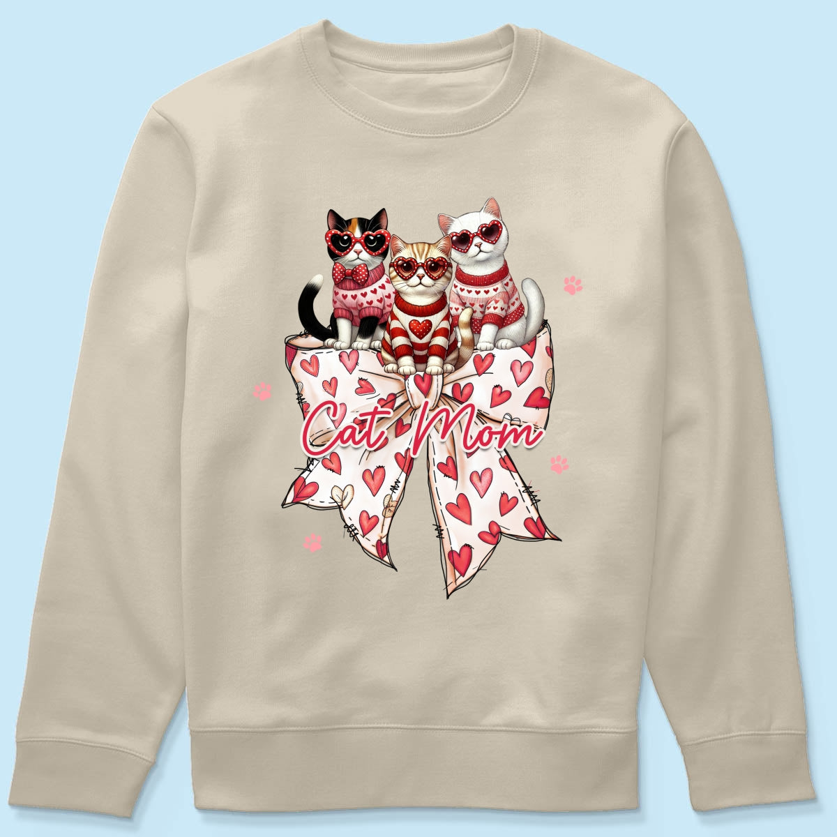 Coquette Bow Cat Personalized Shirt, Gift for Cat Moms