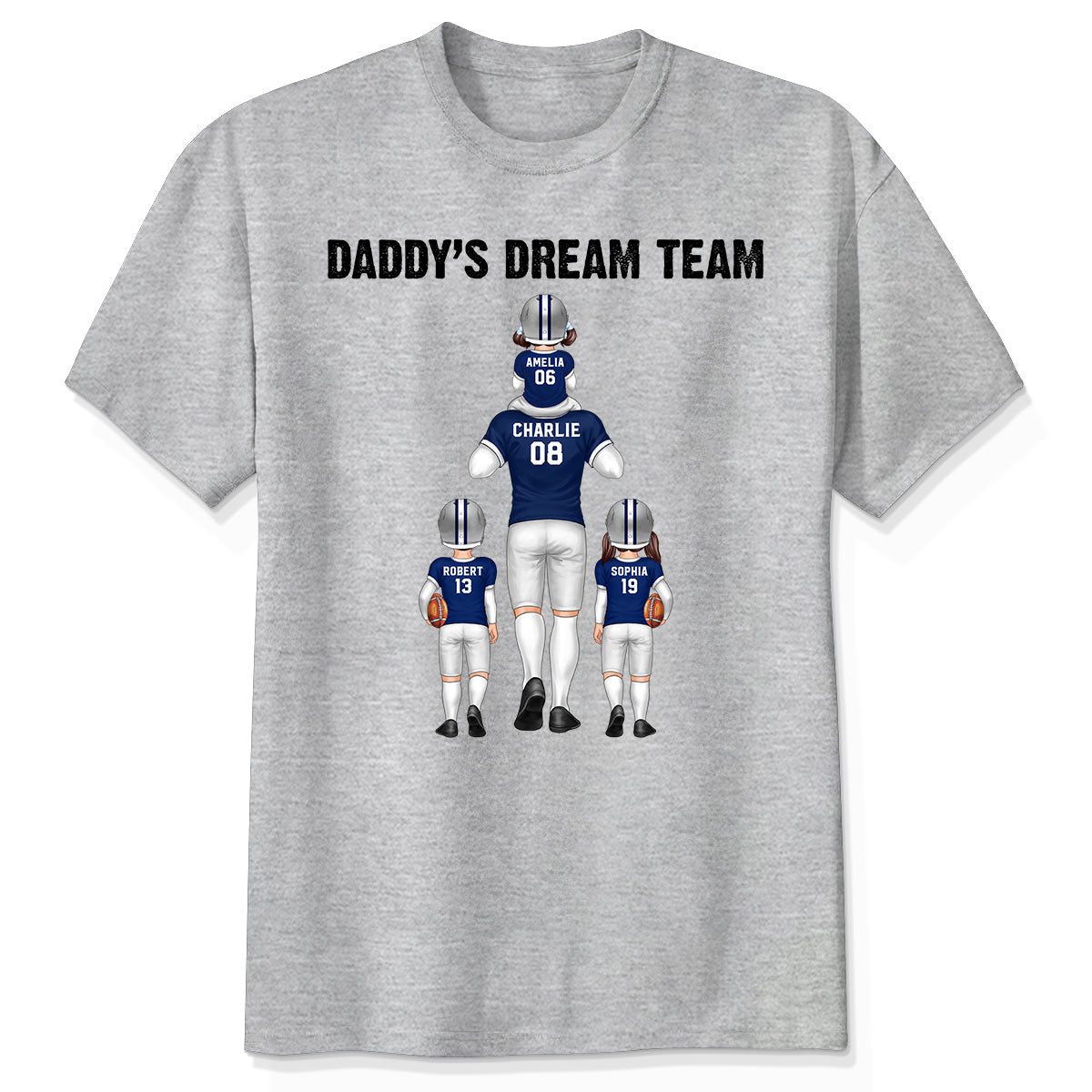 American Football Fan Dad Dream Team Personalized Shirt