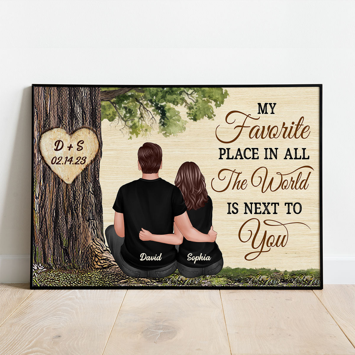 Personalized Couple Poster, Favorite Place Is Next To You, Gift, Anniversary Gift for Couples, for Him, for Her