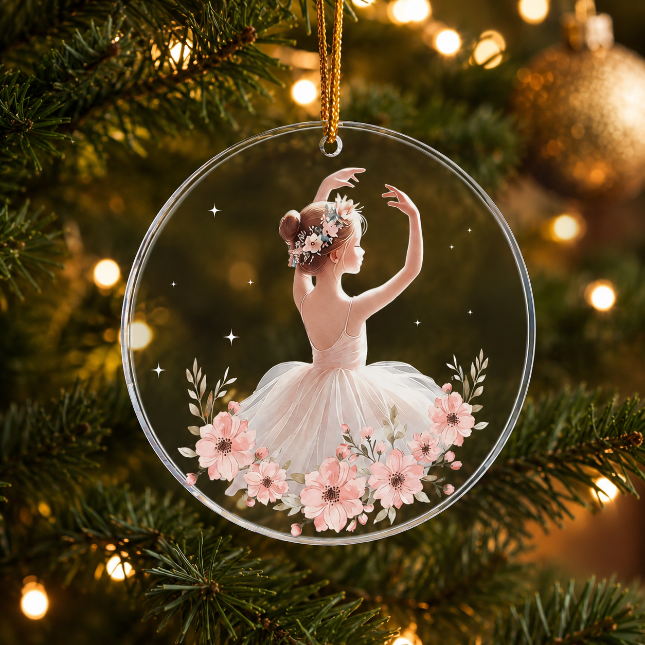 Ballerina Gift For Daughter Granddaughter - Glass Ornament