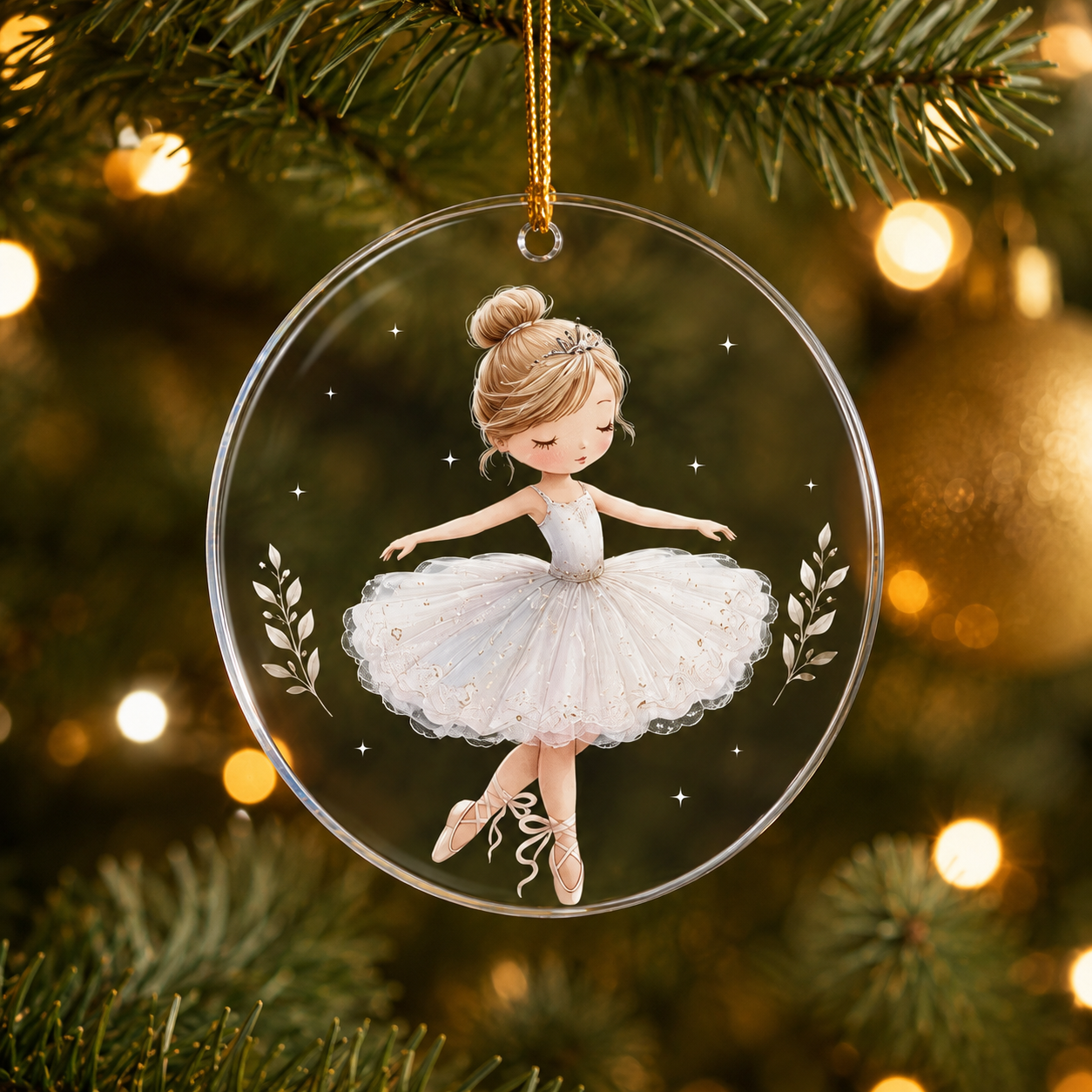 Ballerina Gift For Daughter Granddaughter - Glass Ornament