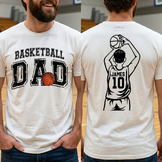 Father's Day Gifts, Basketball Dad, Daddy, Grandpa - Personalized Shirt
