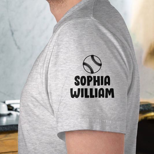 Father's Day Gifts, Best Dad Ever Baseball Design - Personalized Shirt