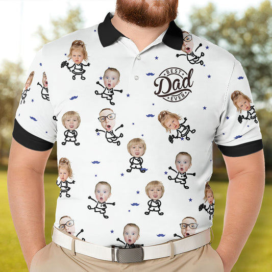 Father's Day Gifts, Best Dad Ever Gift For Dad, Grandpa - Personalized Photo Polo Shirt