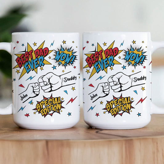 Father's Day Gifts, Best Dad Ever - Limited Edition - Personalized Mug