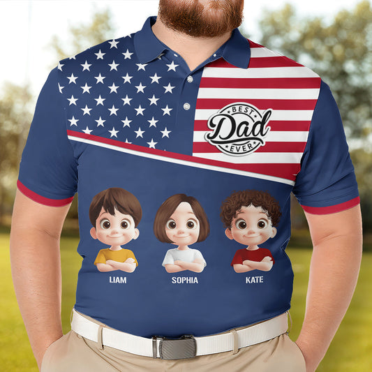 Father's Day Gifts, Best Dad Ever - Personalized Polo Shirt