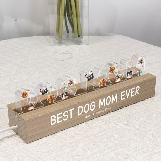 Best Dog Mom Ever New Version - Personalized LED Night Light