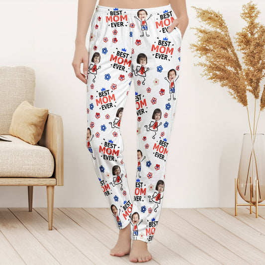 Best Dad Grandpa Ever Custom Photo - Personalized Lounge Pants