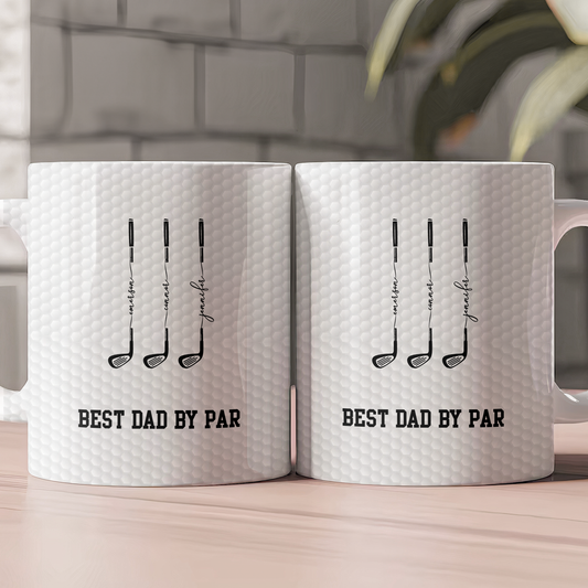 Father's Day Gifts, Best Dad By Par, Best Grandpa By Par - Personalized Mug
