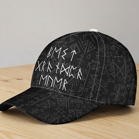 Father's Day Gifts, Best Dad Grandpa Ever In Viking Runes - Personalized Cap