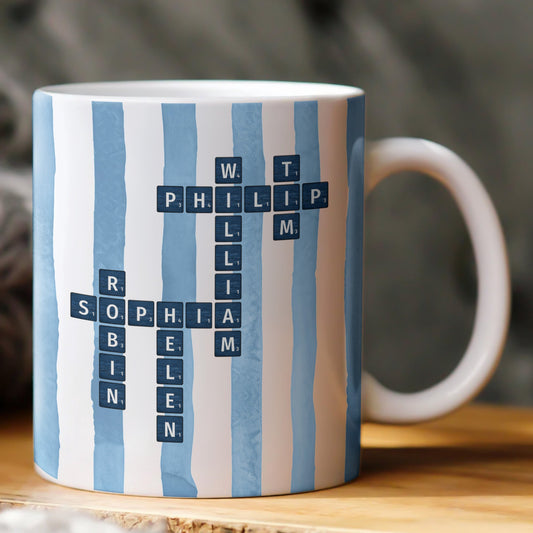 Best Mom Ever Watercolor Scrabble - Personalized Mug