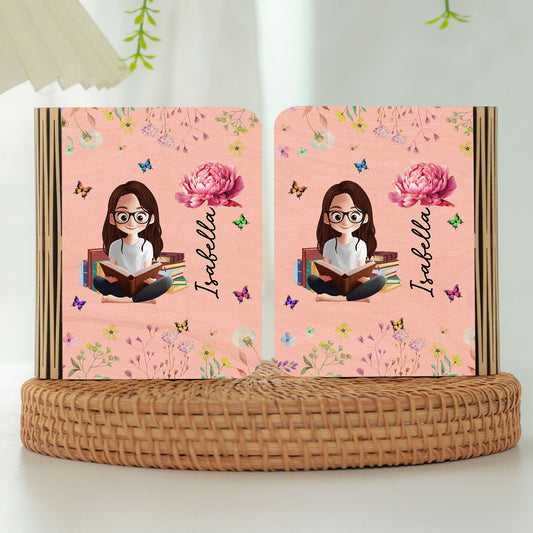 Birth Flower Book Lovers - Personalized Book Lamp