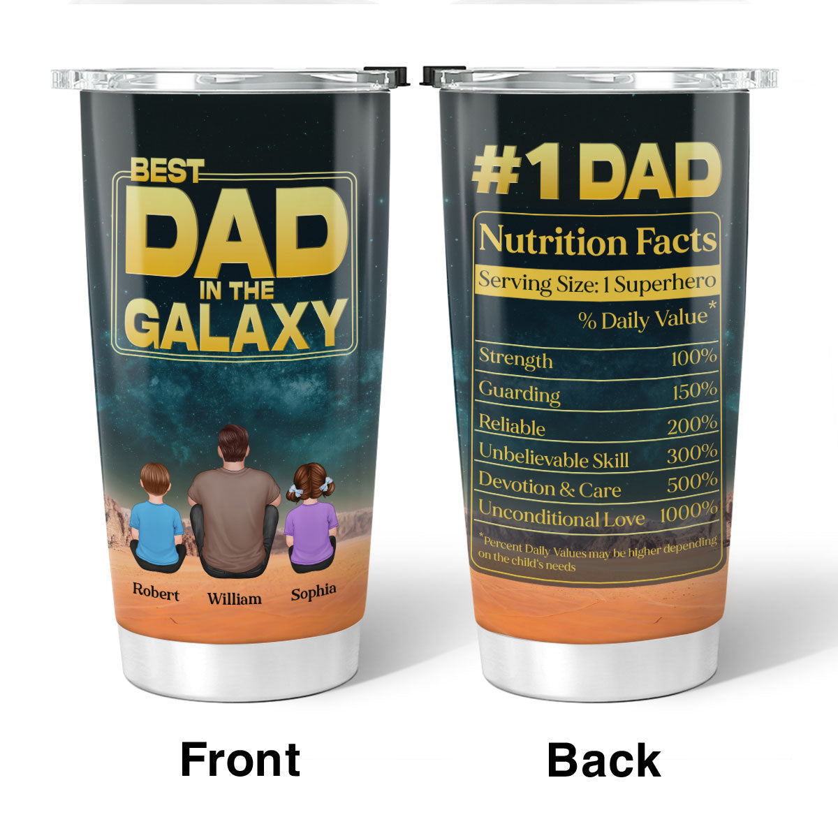 Best Dad In The Galaxy Personalized Tumbler