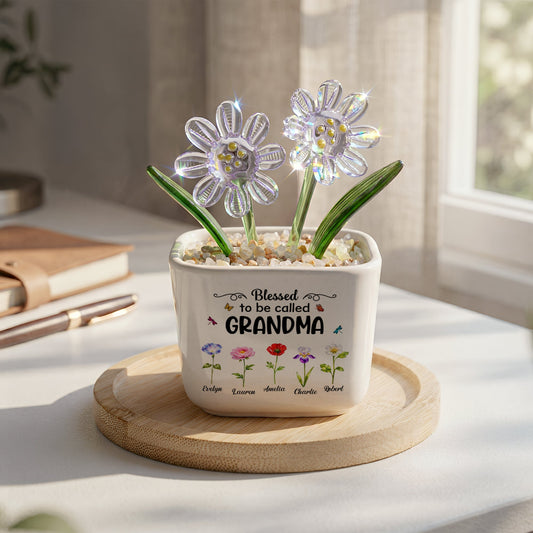 Blessed To Be Called Grandma - Personalized Plant Pot