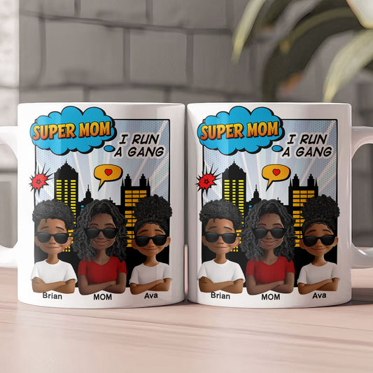 Boy Mom I Run A Boy Gang - Personalized Mug