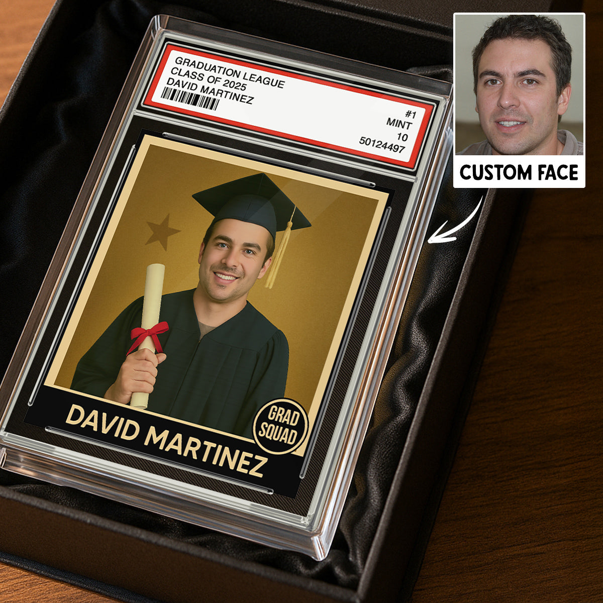 Graduation Gift Graduate Trading Card Style Personalized Acrylic Block Plaque, Unique Keepsake, Graduation Gift