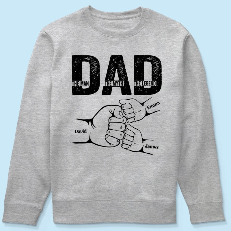 Dad The Man The Myth The Legend Fist Bump Personalized Shirt