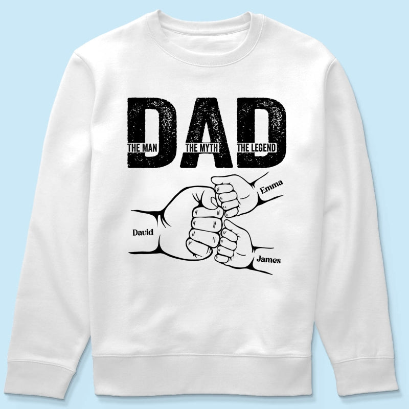 Dad The Man The Myth The Legend Fist Bump Personalized Shirt