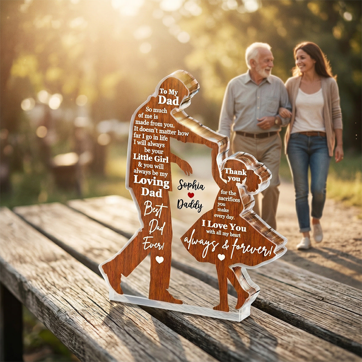 I Will Always Be Your Little Girl Father & Daughter Dancing - Personalized Acrylic Block Plaque - Sentimental Gift For Dad From Daughter