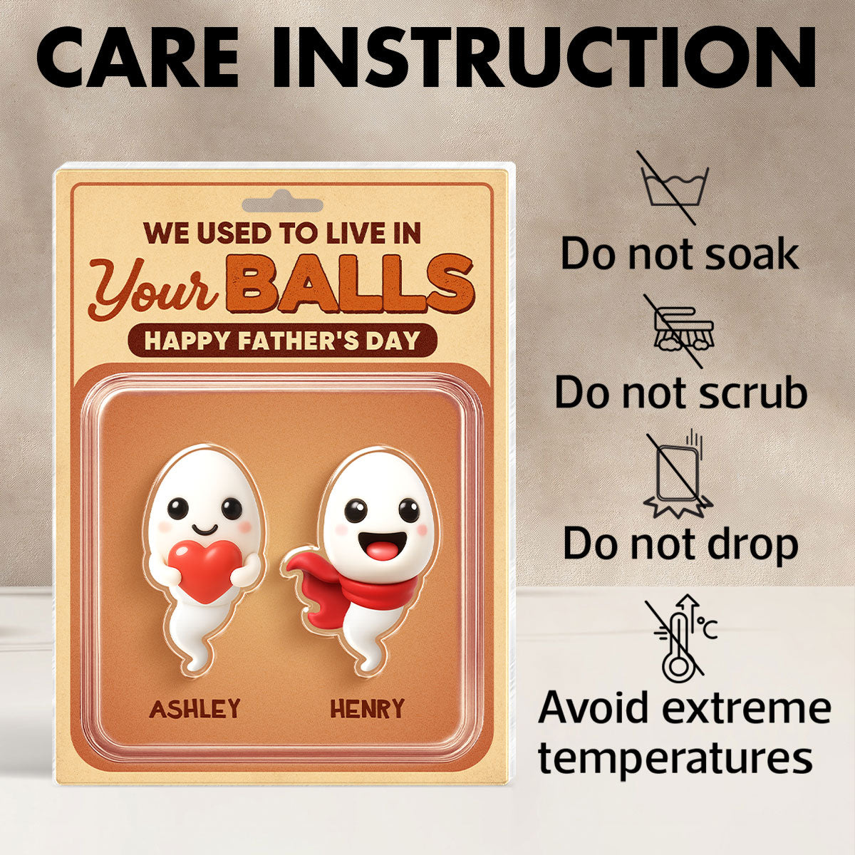 We Used To Live In Your Balls Toy Box Figures Style Personalized Acrylic Block Plaque, Funny gift for Dads