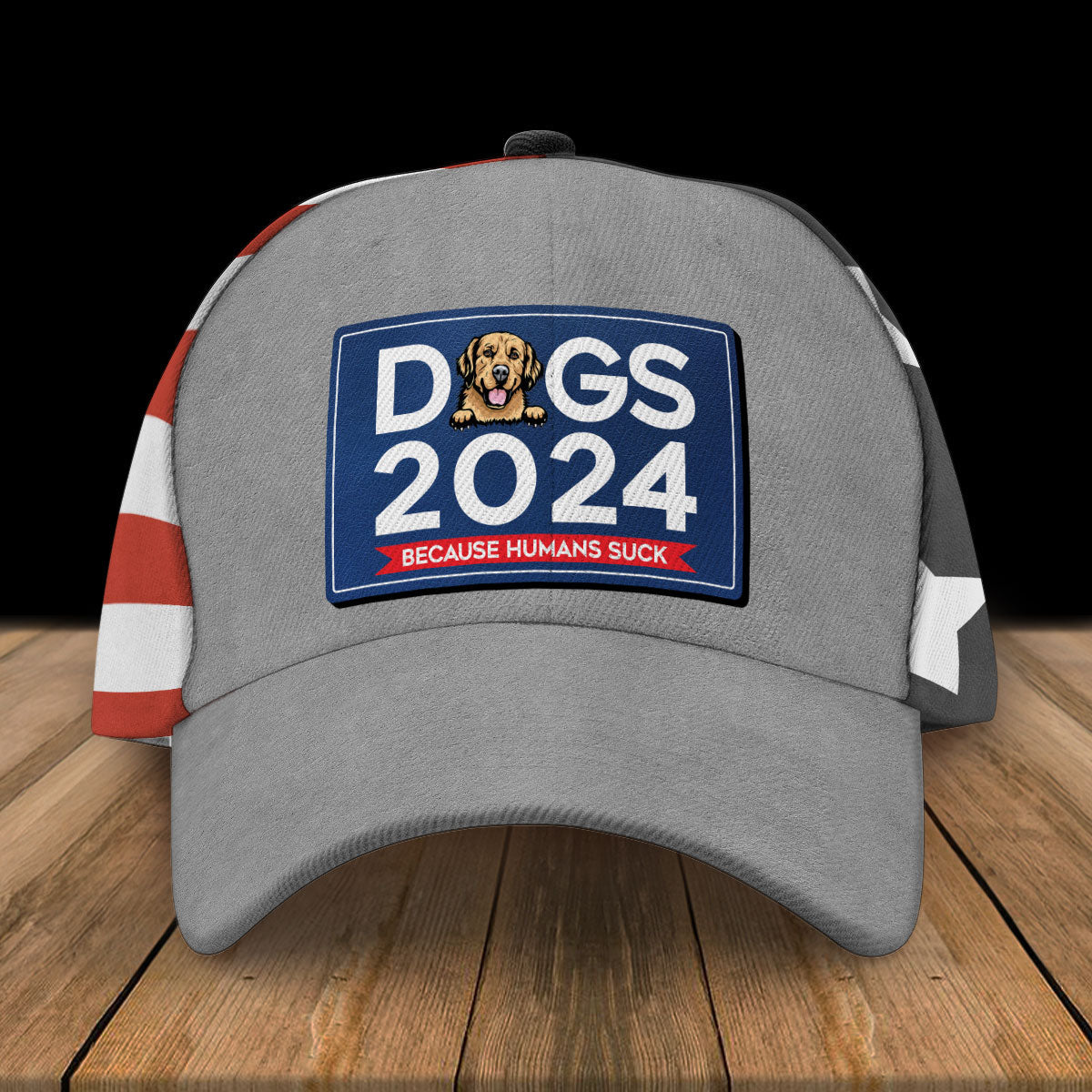 Dogs 2024 Because Humans Suck, Personalized Classic Cap