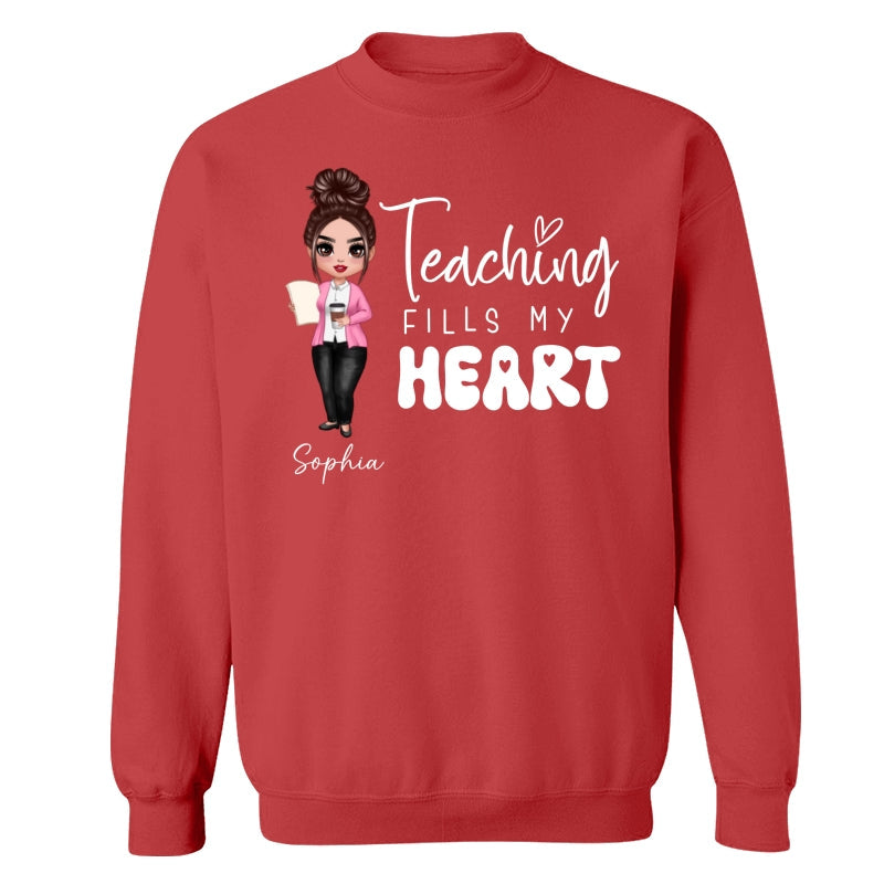 Teaching Is Heart Work Valentine‘s Day Gift For Teachers Personalized Shirt