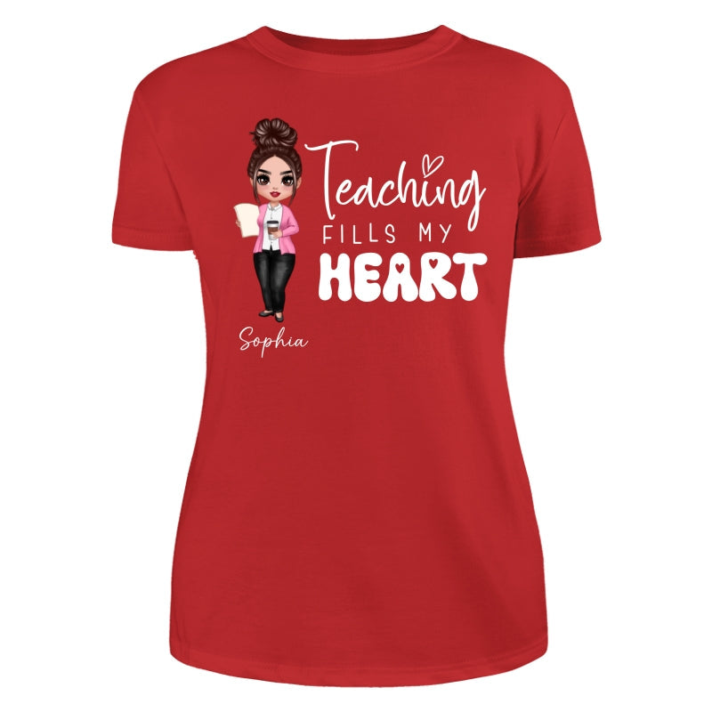 Teaching Is Heart Work Valentine‘s Day Gift For Teachers Personalized Shirt