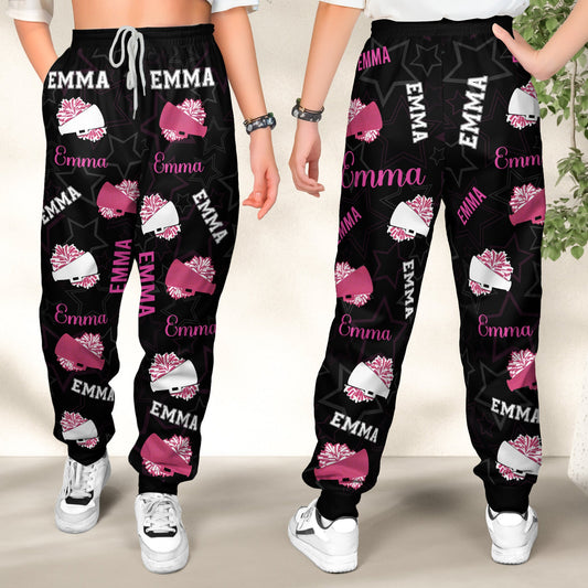 Cheerleader Custom Name, Color - Personalized Sweatpants - Lounge Pants With Pockets, Custom Pajama Pants, Jogger Sweatpants, Gift For Her