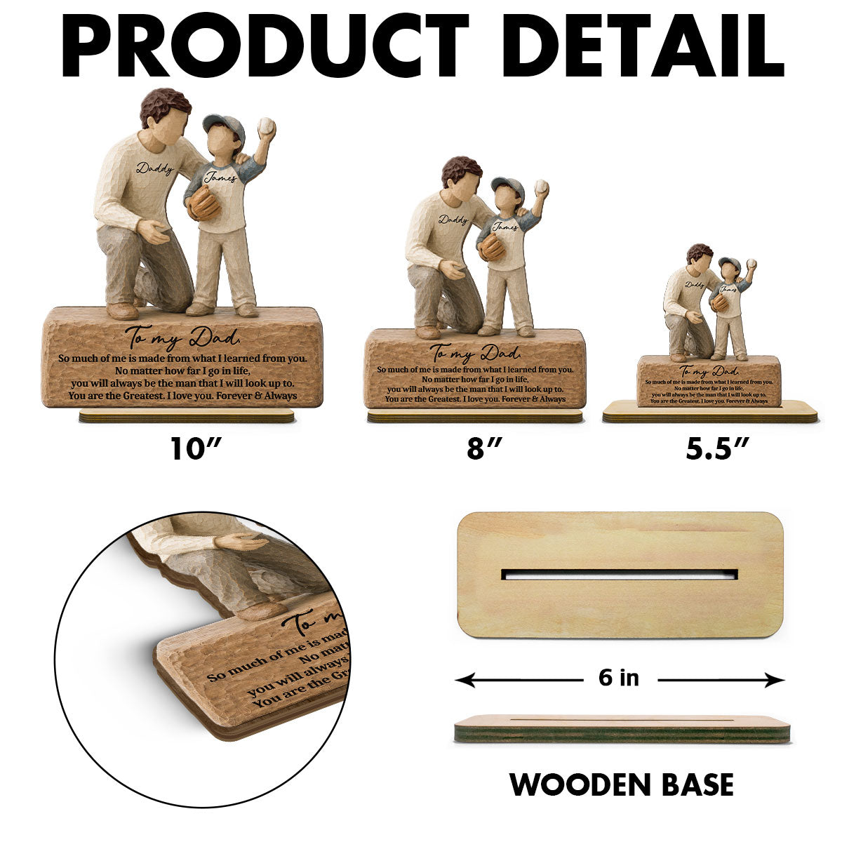 You Are The Greatest Father & Son 2D Flat Printed - Personalized 2-Layered Wooden Plaque - Sentimental Gift For Dad From Son