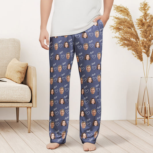 Couple, Family, Matching Pants - Personalized Photo Lounge Pants With Pockets