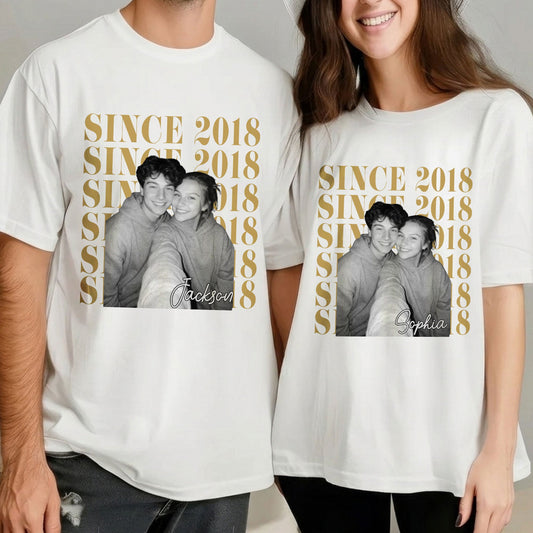 Couple Together Since Custom Photo - Personalized Shirt
