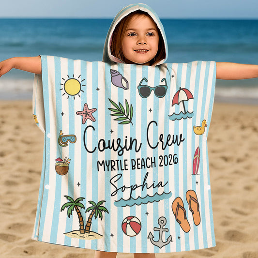 Cousin Crew Summer Trip - Personalized Beach Towel