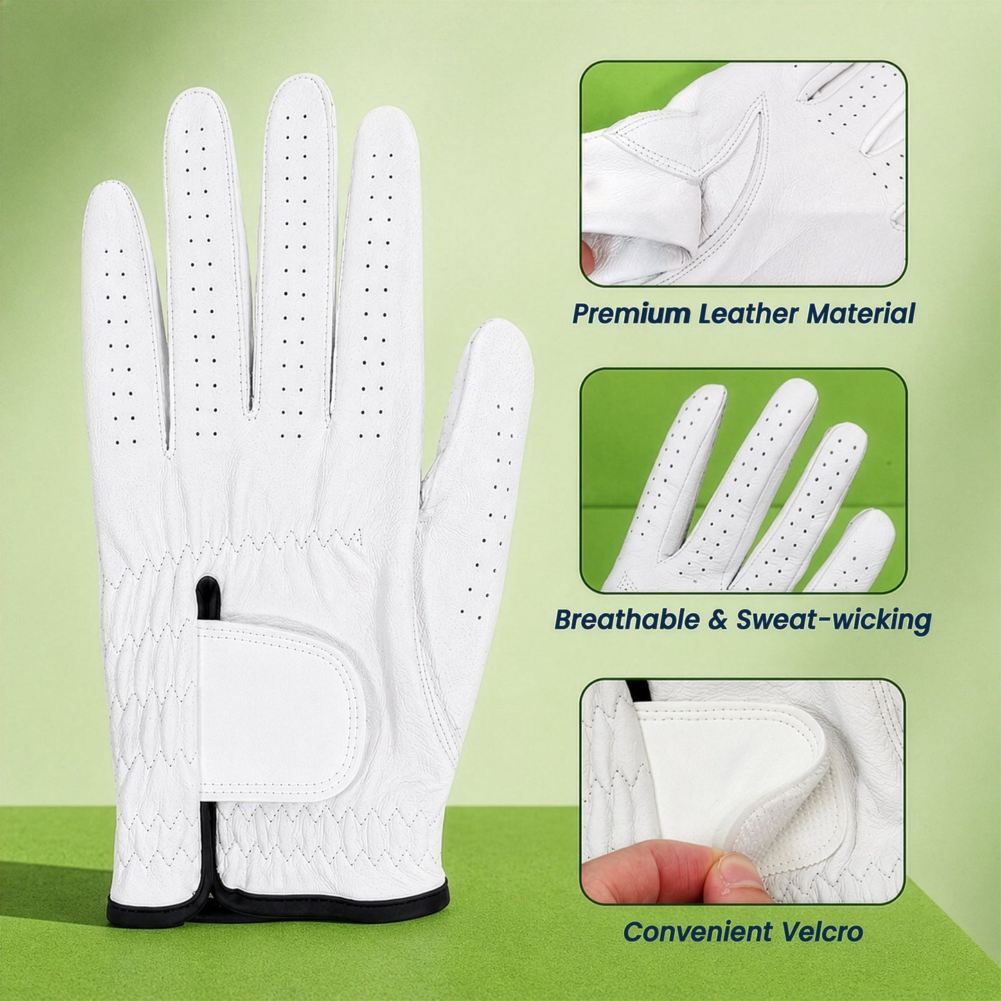 Custom Name And Birth Flower For Golf Lover - Personalized Golf Glove