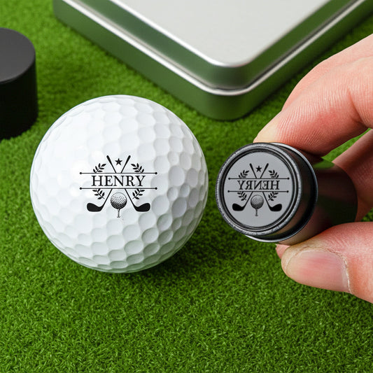 Custom Name For Golfers, Dad, Husband, Buddies, Golf Lovers - Personalized Golf Ball Stamp