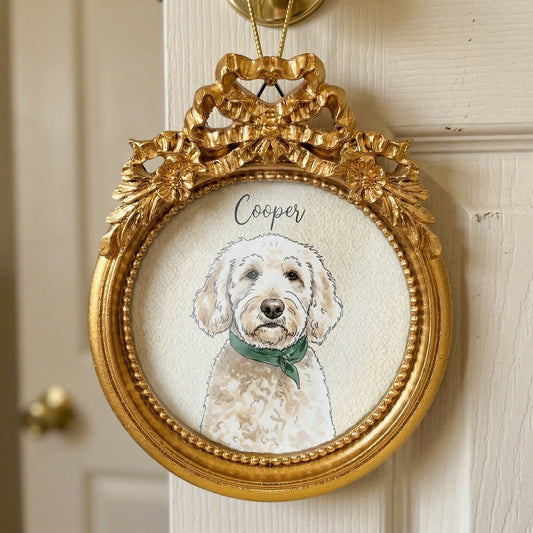 Custom Pet Portrait Watercolor Gift For Dog Lovers, Cat Lovers - Personalized Photo Frame