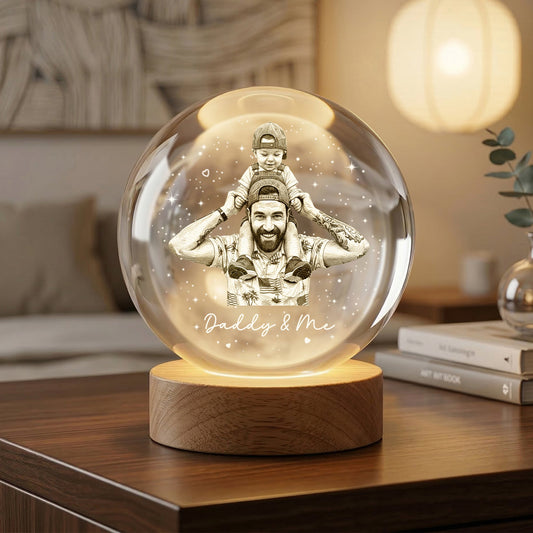 Custom Photo Gift For Dad, Husband, Father's Day Gift For Him - Personalized Night Light