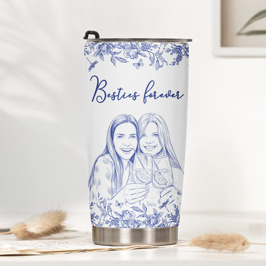 Custom Photo Cup Gift For Friends, Soul Sisters - Personalized Tumbler Cup