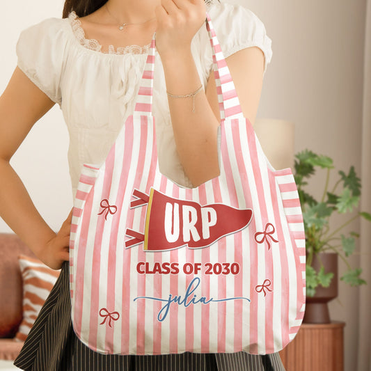 Custom School Pennant Flag - Personalized Tote Bag