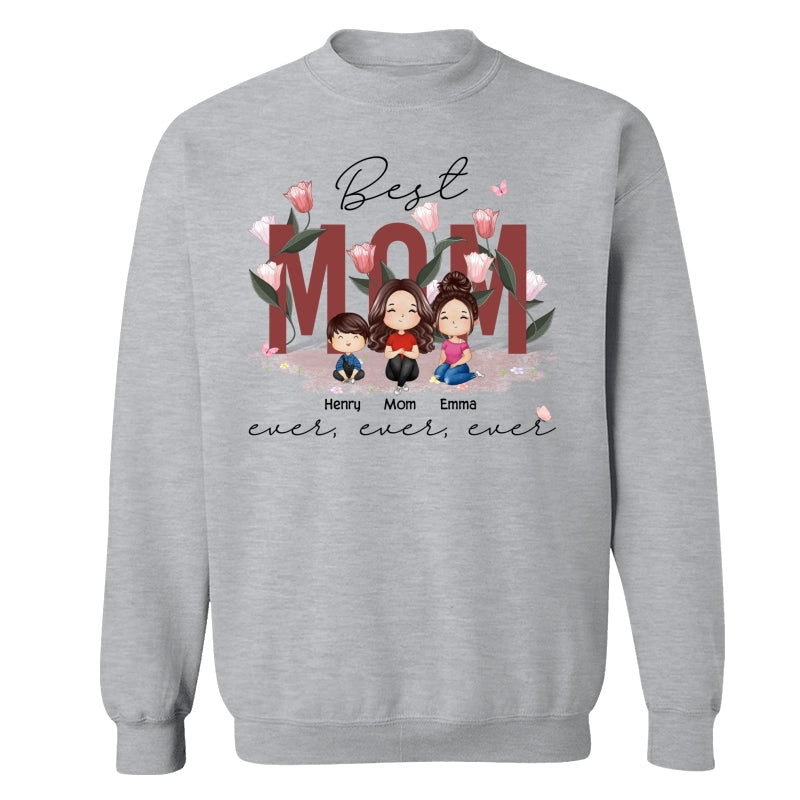 Best Mom Ever Ever Ever Flower Garden Doll Watercolor Personalized Shirt