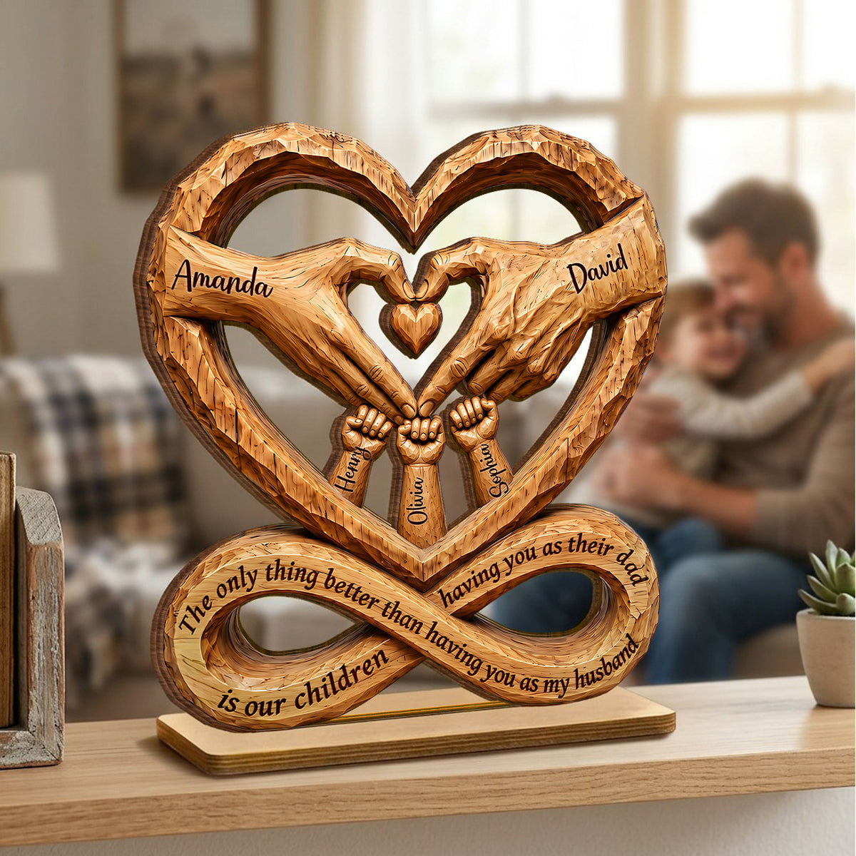 The Only Better Thing - Personalized 2-Layered Wooden Plaque - Gift for Husband