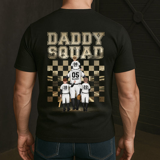 Father's Day Gifts, Dad Squad For Baseball Player - Personalized Back Printed Shirt