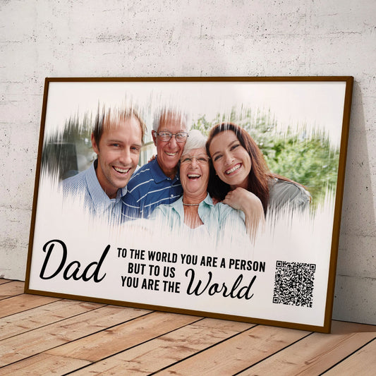 Father's Day Gifts, Dad You're The World - Personalized Poster